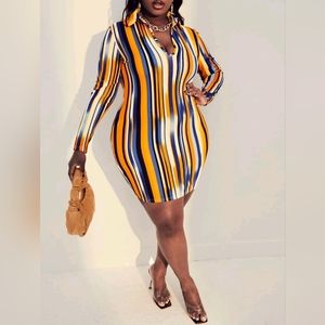 SXY Plus Colorful Bodycon Dress
